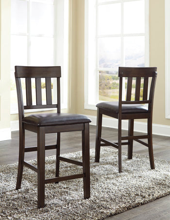 Furniture City Biloxi - Ashley Furniture - Haddigan Dining Room - Counter Height Bar Stool (Set of 2) / Dark Brown - D596-124X2