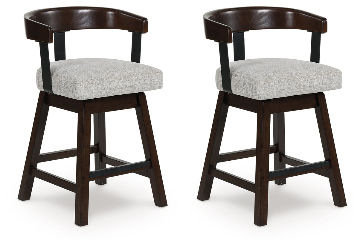 Furniture City Biloxi - Ashley Furniture - Haddigan Dining Room - Counter Height Barstool (Set of 2) / Dark Brown - D596-224X2