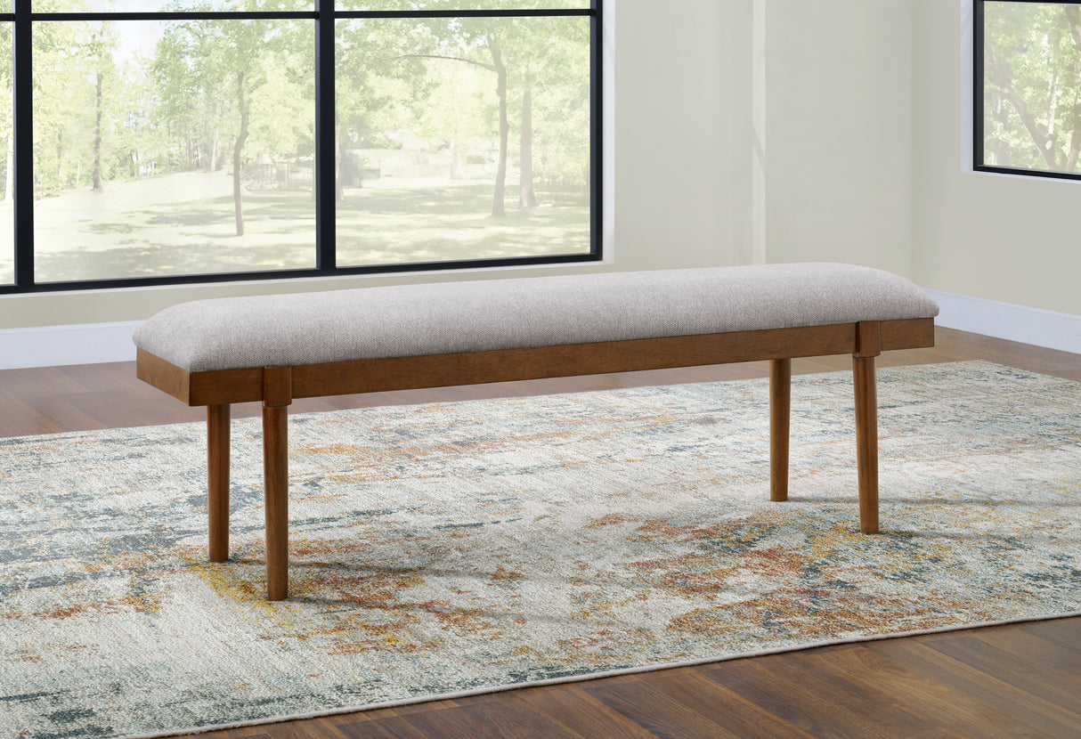 Furniture City Biloxi - Ashley Furniture - Lyncott Dining Room - Large UPH Dining Room Bench / Gray/Brown - D615-00