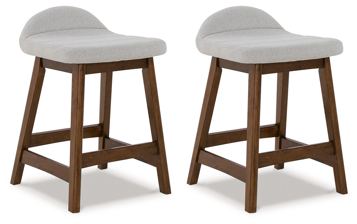 Furniture City Biloxi - Ashley Furniture - Lyncott Dining Room - Counter Height Bar Stool (Set of 2) / Light Gray/Brown - D615-124X2
