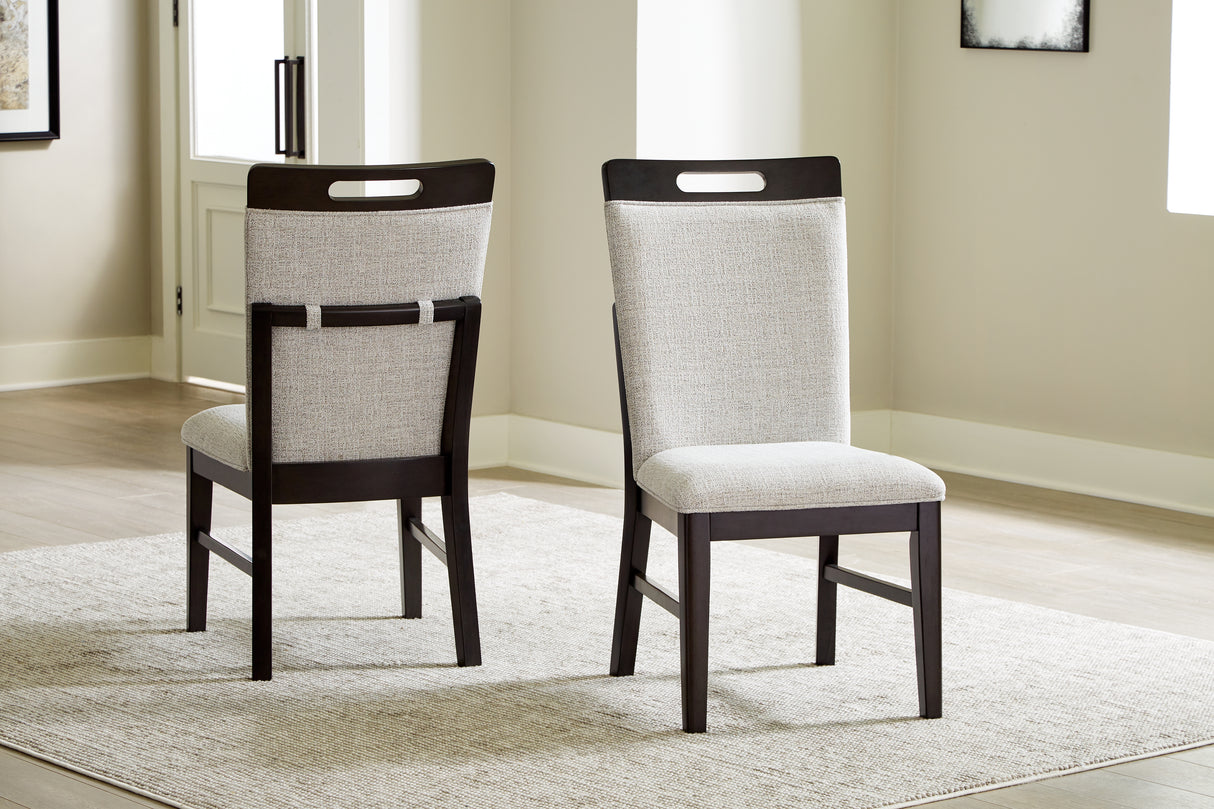 Furniture City Biloxi - Ashley Furniture - Neymorton Dining Room - Dining Chair (Set of 2) / Dark Grayish Brown - D618-01X2