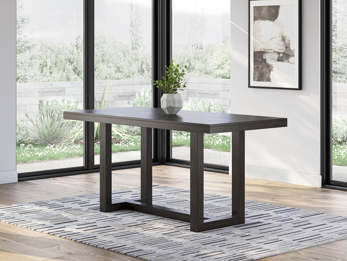 Furniture City Biloxi - Ashley Furniture - Neymorton Dining Room - RECT Dining Room Counter Table / Dark Grayish Brown - D618-13