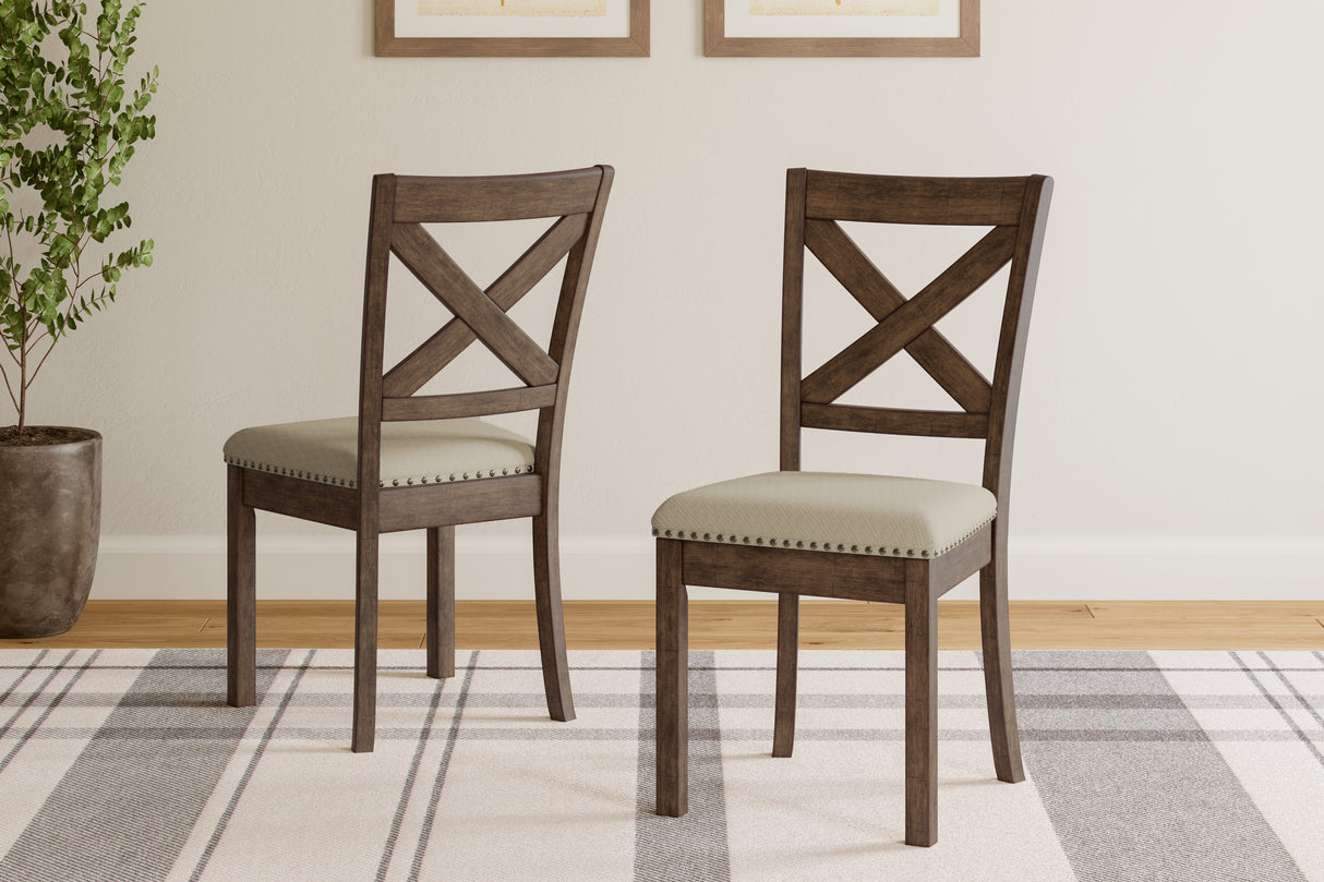 Furniture City Biloxi - Ashley Furniture - Moriville Dining Room - Dining Chair (Set of 2) / Beige - D631-01X2