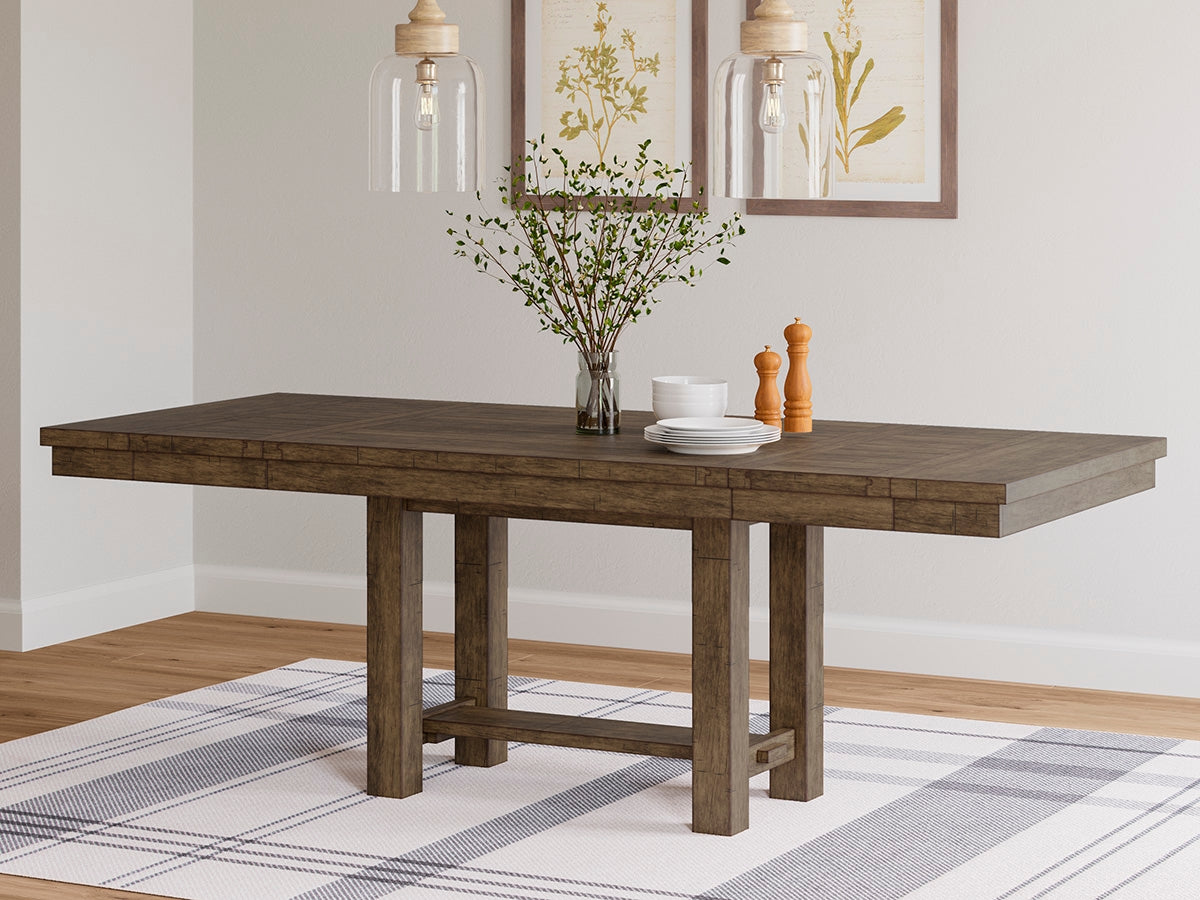 Furniture City Biloxi - Ashley Furniture - Moriville Dining Room - RECT Dining Room EXT Table / Grayish Brown - D631-45