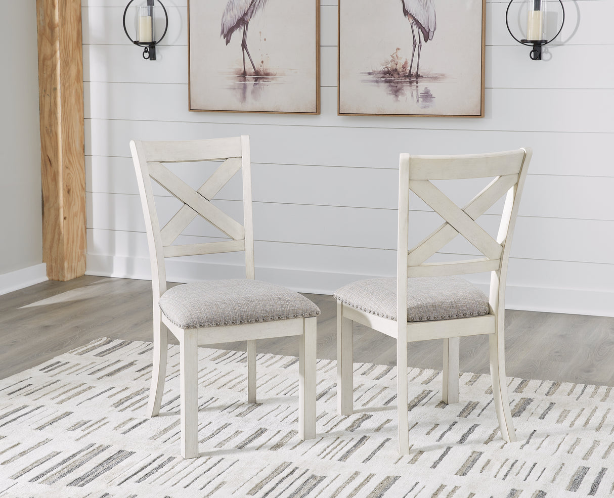 Furniture City Biloxi - Ashley Furniture - Robbinsdale Dining Room - Dining Chair (Set of 2) / Antique White - D642-01X2