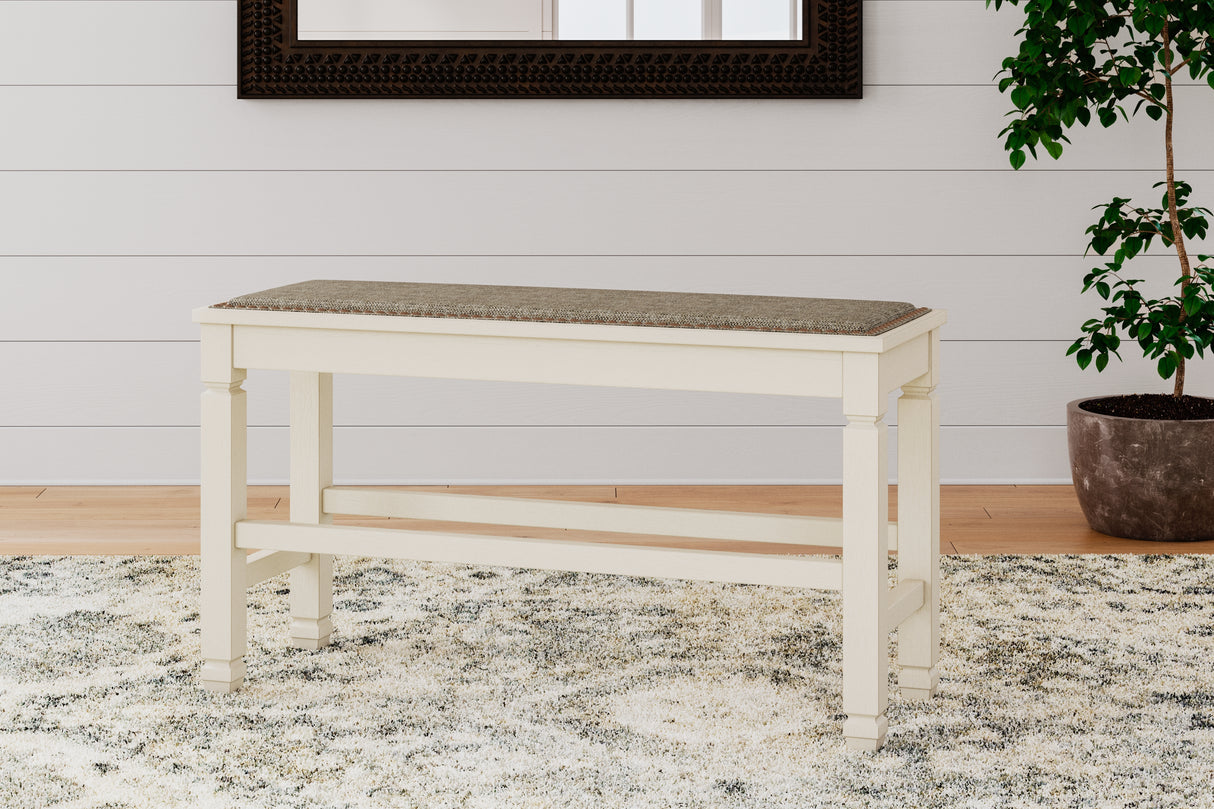 Furniture City Biloxi - Ashley Furniture - Bolanburg Dining Room - DBL Counter UPH Bench (1/CN) / Two-tone - D647-09