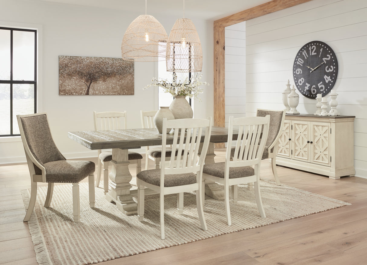 Furniture City Biloxi - Ashley Furniture - Bolanburg Dining Room - Extension Dining Table / Antique White - D647D17