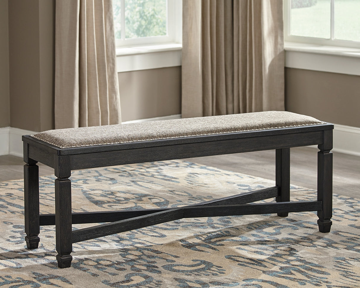 Furniture City Biloxi - Ashley Furniture - Tyler Creek Dining Room - DBL Counter UPH Bench (1/CN) / Antique Black / 42"W x 15"D x 24"H - D736-09