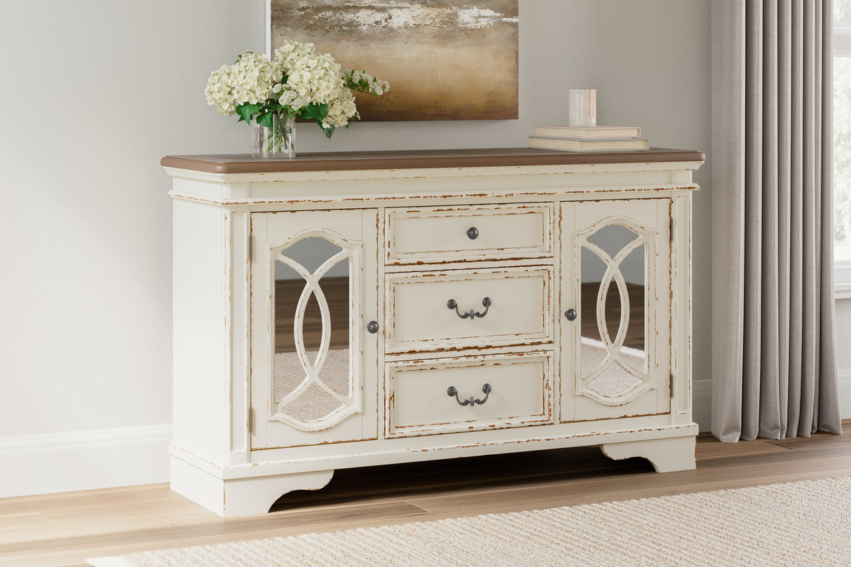 Furniture City Biloxi - Ashley Furniture - Realyn Dining Room - Dining Room Server / Chipped White - D743-60
