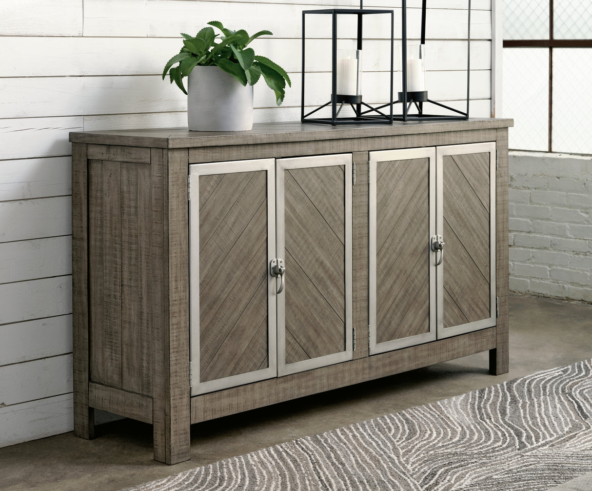 Furniture City Biloxi - Ashley Furniture - Krystanza Dining Room - Dining Room Server / Weathered Gray - D766-60