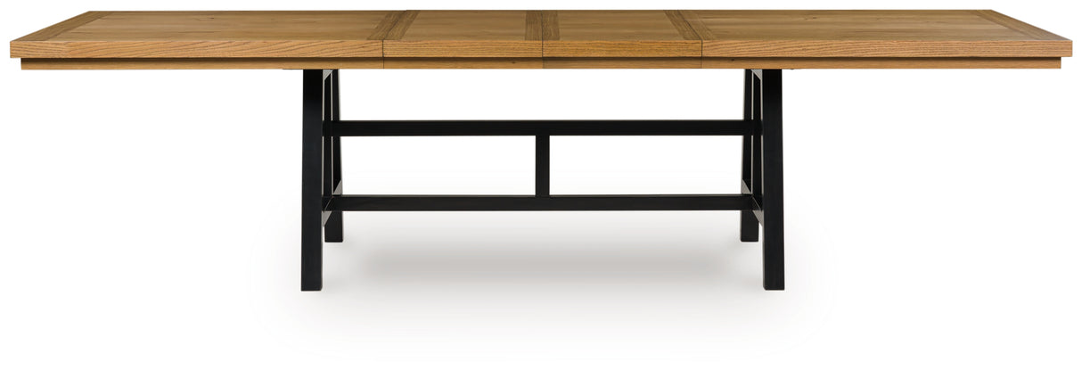 Furniture City Biloxi - Ashley Furniture - Galliden Dining Room - RECT Dining Room EXT Table / Black/Brown - D841-55