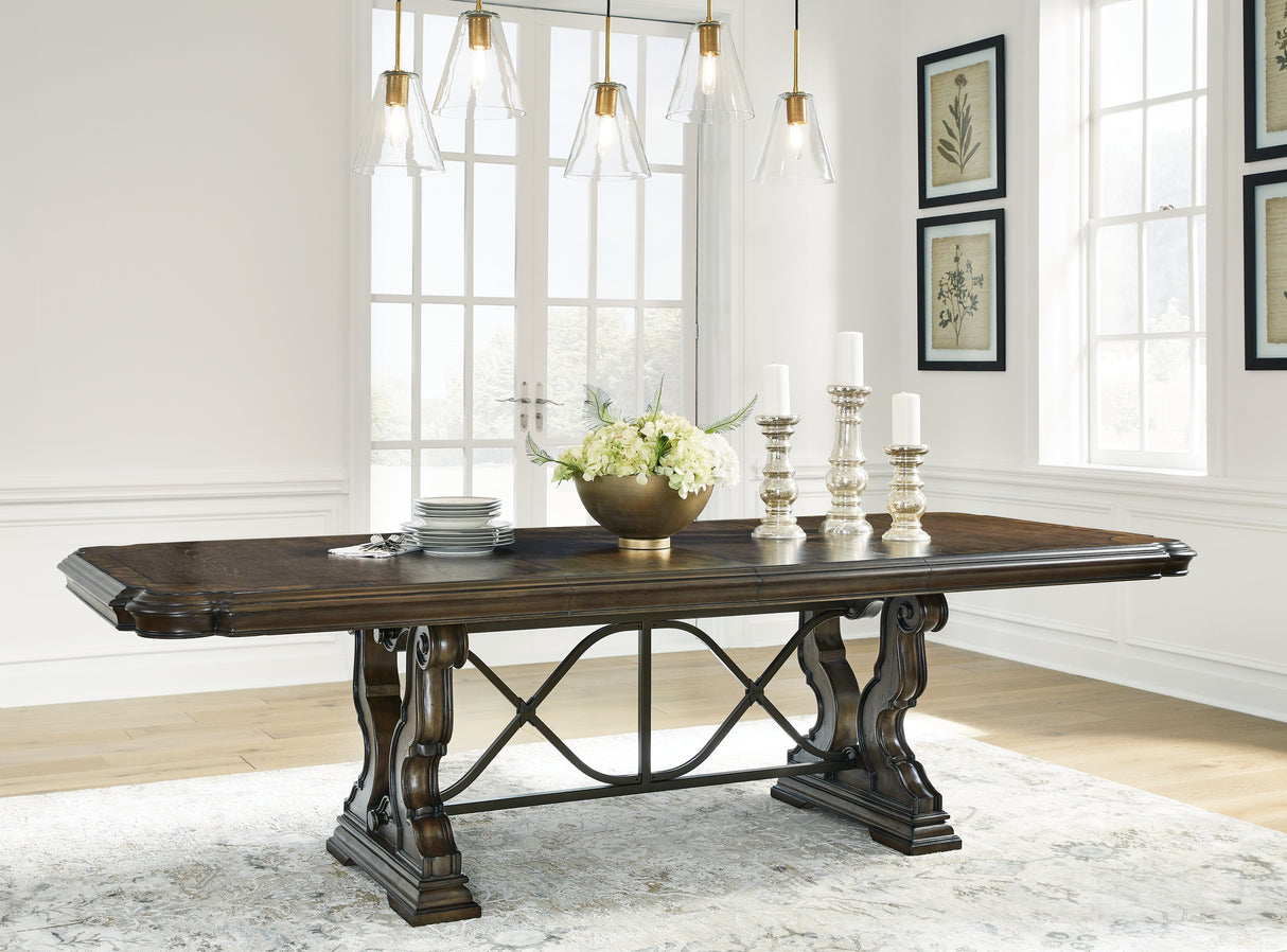 Furniture City Biloxi - Ashley Furniture - Maylee Dining Room - Dining Extension Table / Dark Brown - D947D5