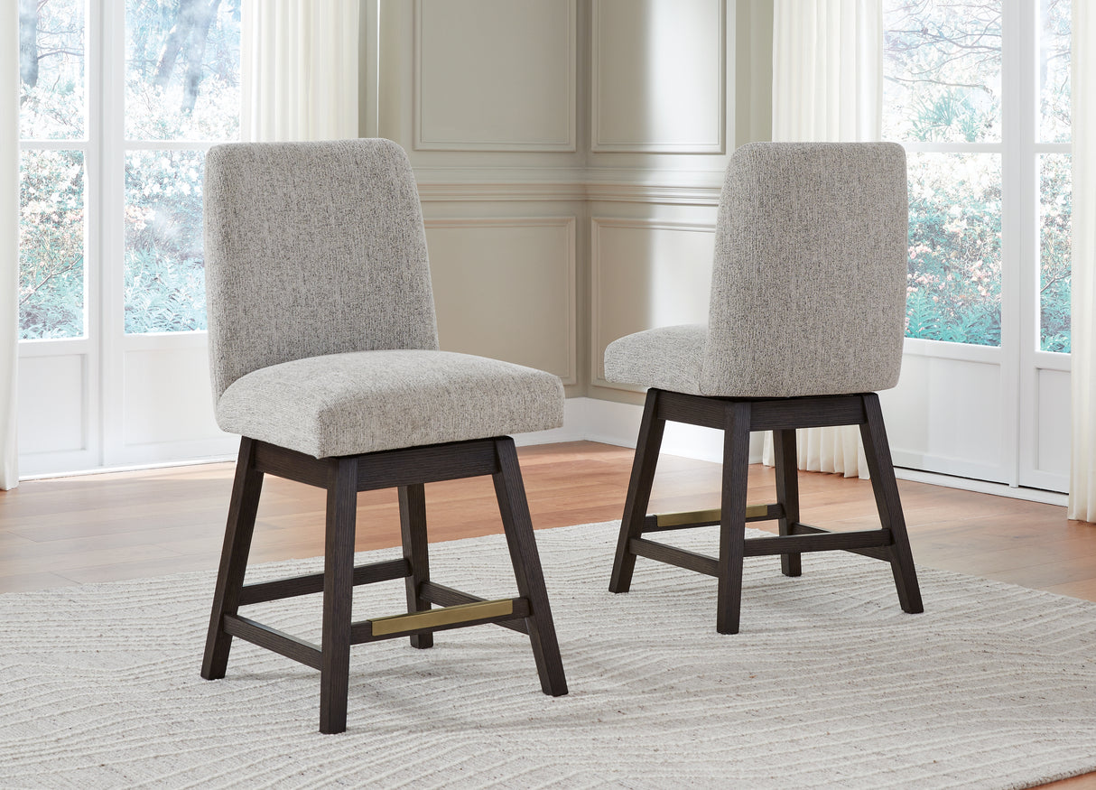 Furniture City Biloxi - Ashley Furniture - Burkhaus Dining Room - Counter Height Barstool (Set of 2) / Dark Brown - D984-124X2