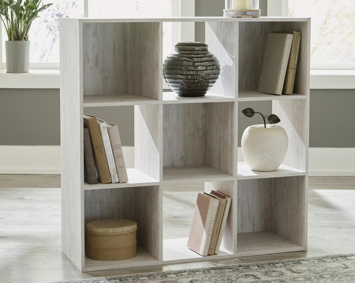 Furniture City Biloxi - Ashley Furniture - Paxberry Nine Cube Organizer - Nine Cube Organizer / Whitewash - EA1811-3X3