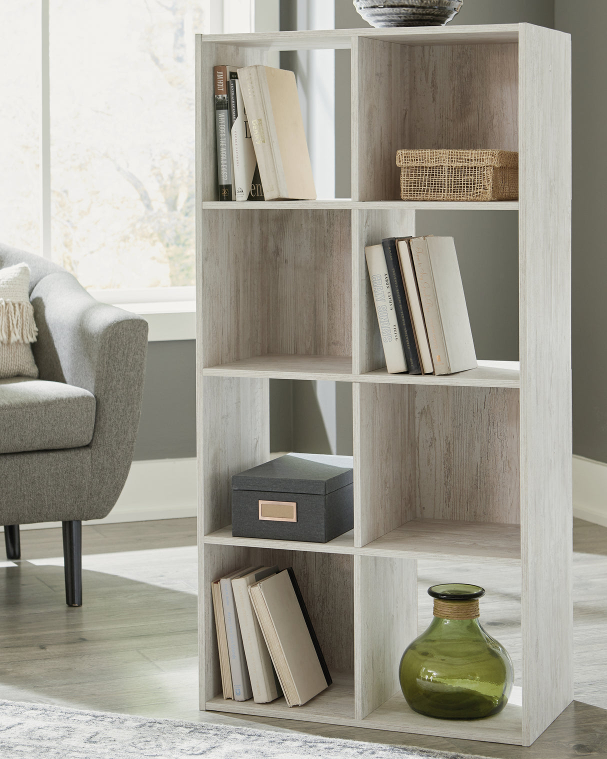 Furniture City Biloxi - Ashley Furniture - Paxberry Eight Cube Organizer - Eight Cube Organizer / Whitewash - EA1811-4X2