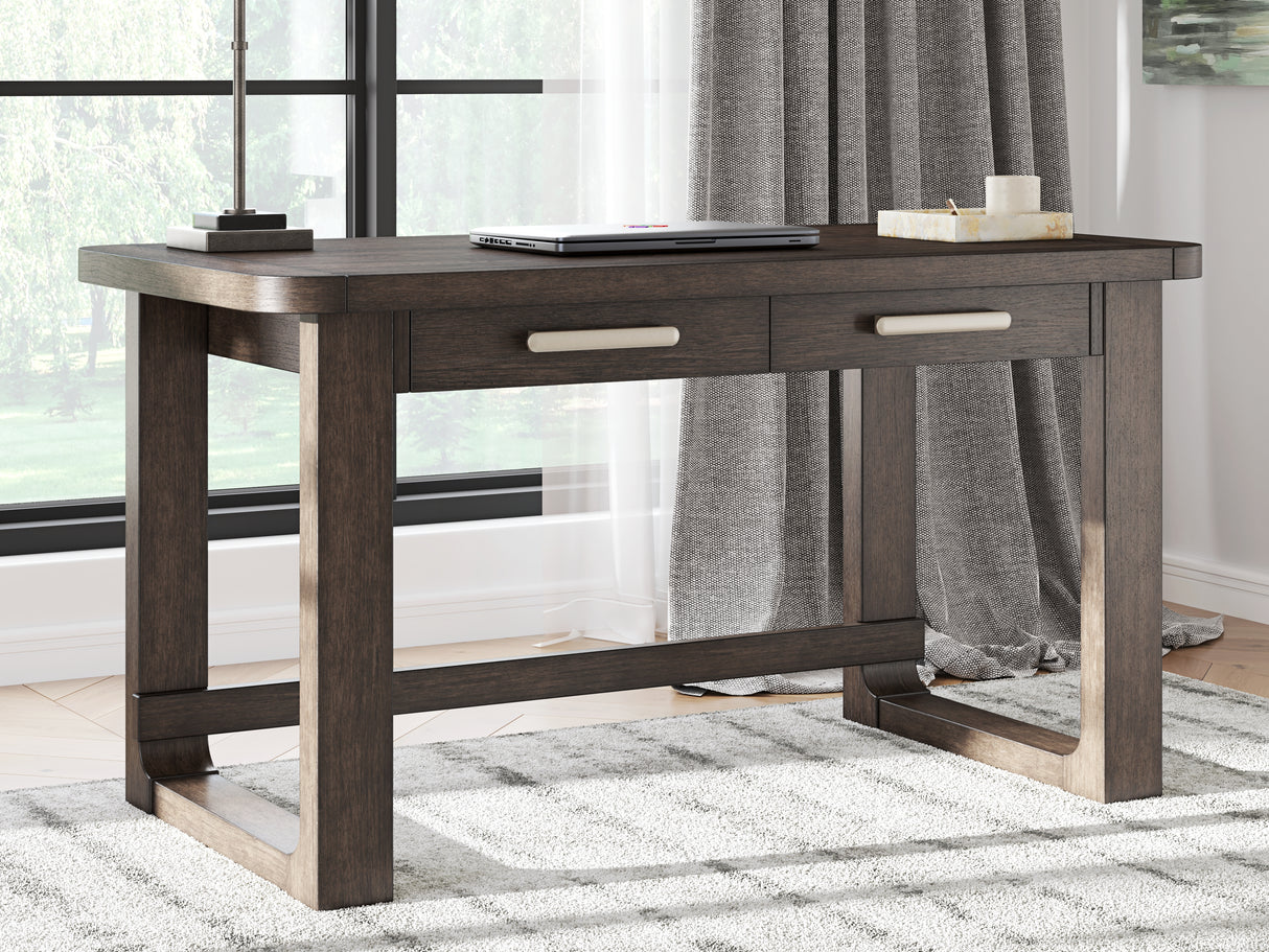 Furniture City Biloxi - Ashley Furniture - Breckington Office Desk - Home Office Desk / Dark Brown - H556-44