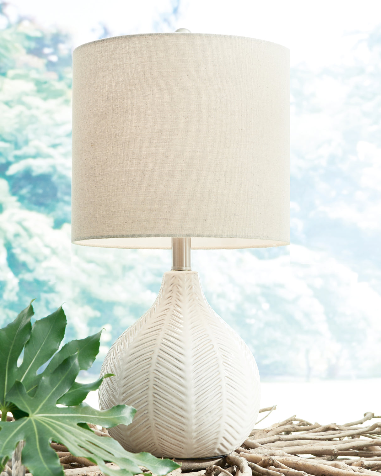 Furniture City Biloxi - Ashley Furniture - Rainermen Lighting - Table Lamp (Set of 2) / Off White - L180024X2