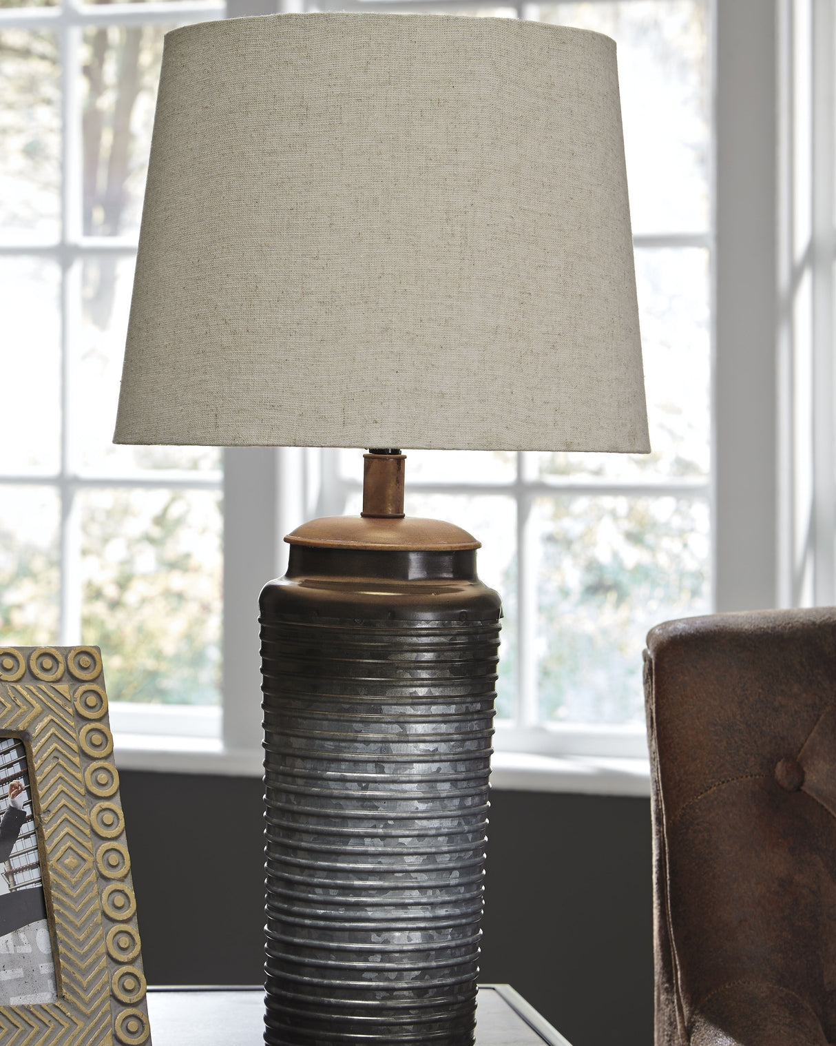 Furniture City Biloxi - Ashley Furniture - Norbert Lighting - Metal Table Lamp (Set of 2) / Gray - L204064
