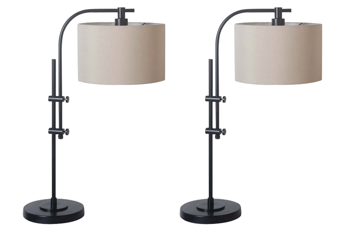 Furniture City Biloxi - Ashley Furniture - Baronvale Lighting - Accent Lamp (Set of 2) / Black - L206043X2