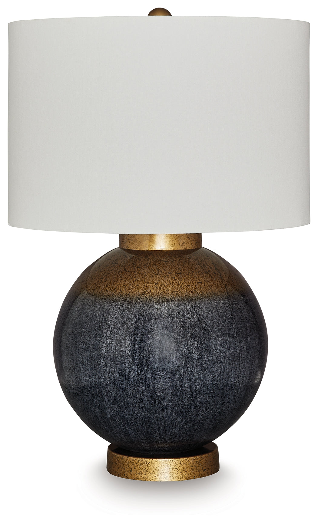 Furniture City Biloxi - Ashley Furniture - Adara Lighting - Metal Table Lamp (1/CN) / Blue/Gold Finish - L207564