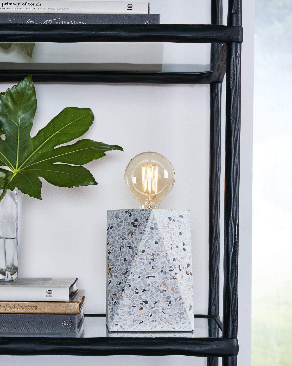 Furniture City Biloxi - Ashley Furniture - Maywick Lighting - Concrete Table Lamp (1/CN) / White - L235673