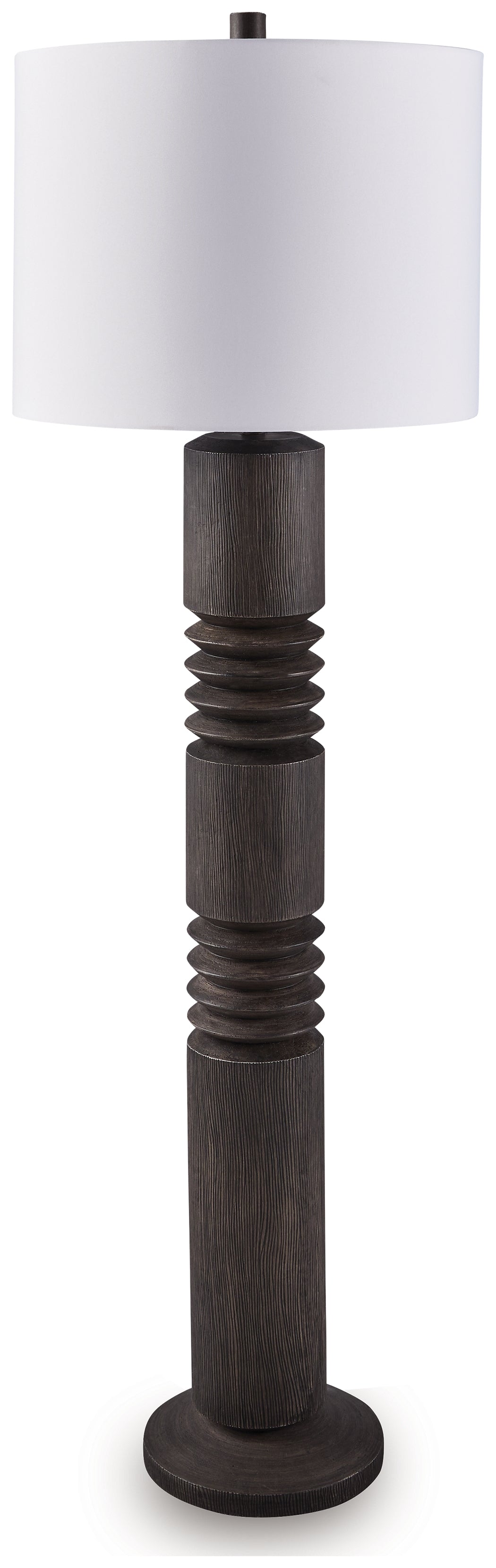Furniture City Biloxi - Ashley Furniture - Fainwell Lighting - Poly Floor Lamp (1/CN) / Distressed Black - L235861