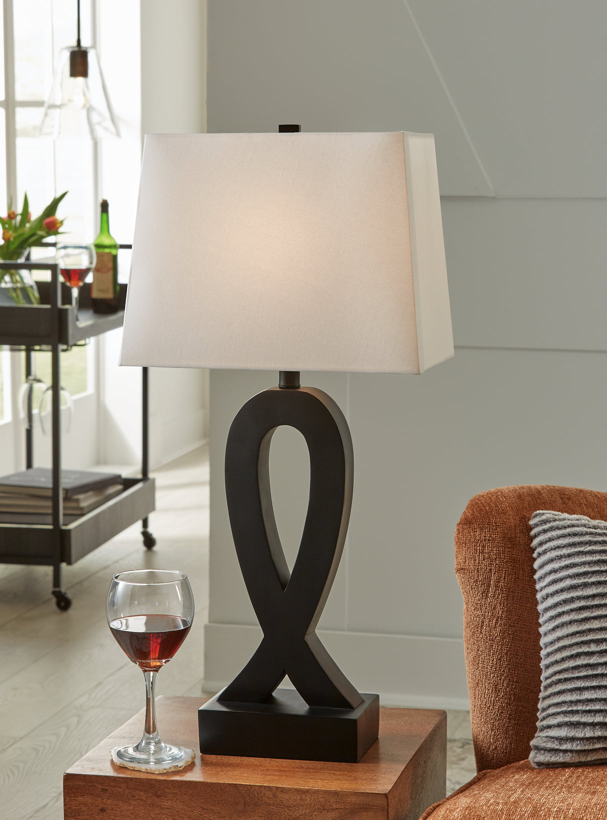 Furniture City Biloxi - Ashley Furniture - Markellton Lighting - Poly Table Lamp (Set of 2) / Black - L243344