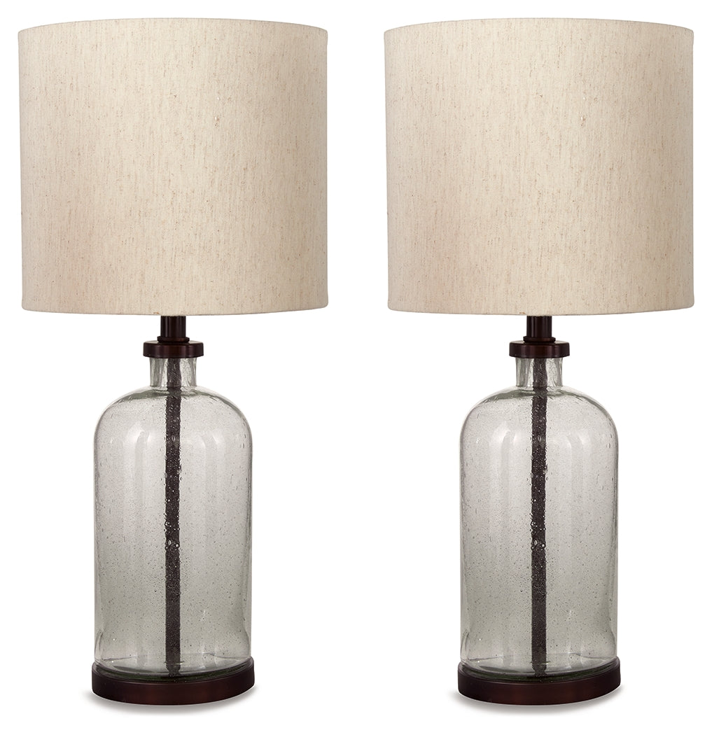 Furniture City Biloxi - Ashley Furniture - Bandile Lighting - Table Lamp (Set of 2) / Clear/Bronze Finish - L430674X2