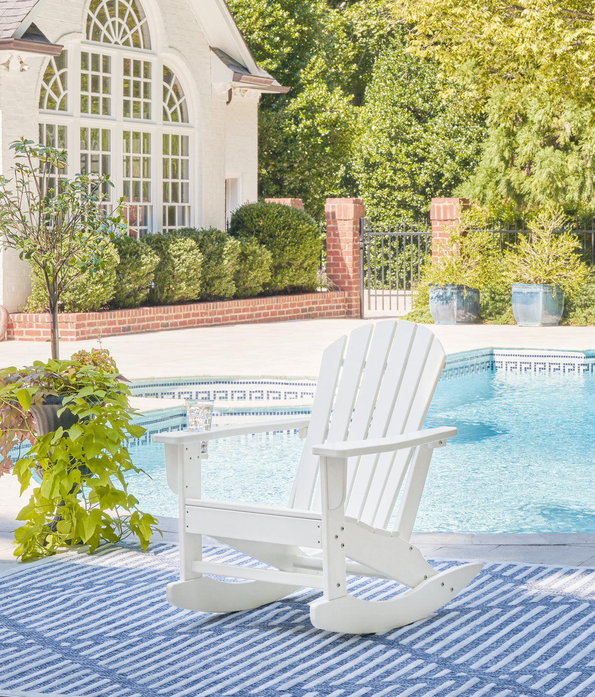 Furniture City Biloxi - Ashley Furniture - Sundown Treasure Outdoor - Rocking Chair / White - P011-827