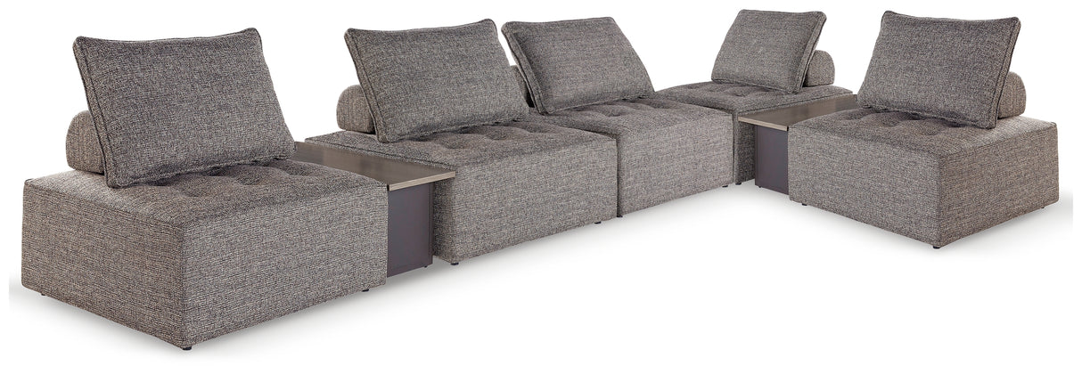 Furniture City Biloxi - Ashley Furniture - Bree Zee Outdoor - 7-Piece Outdoor Modular Seating / Brown - P160P13