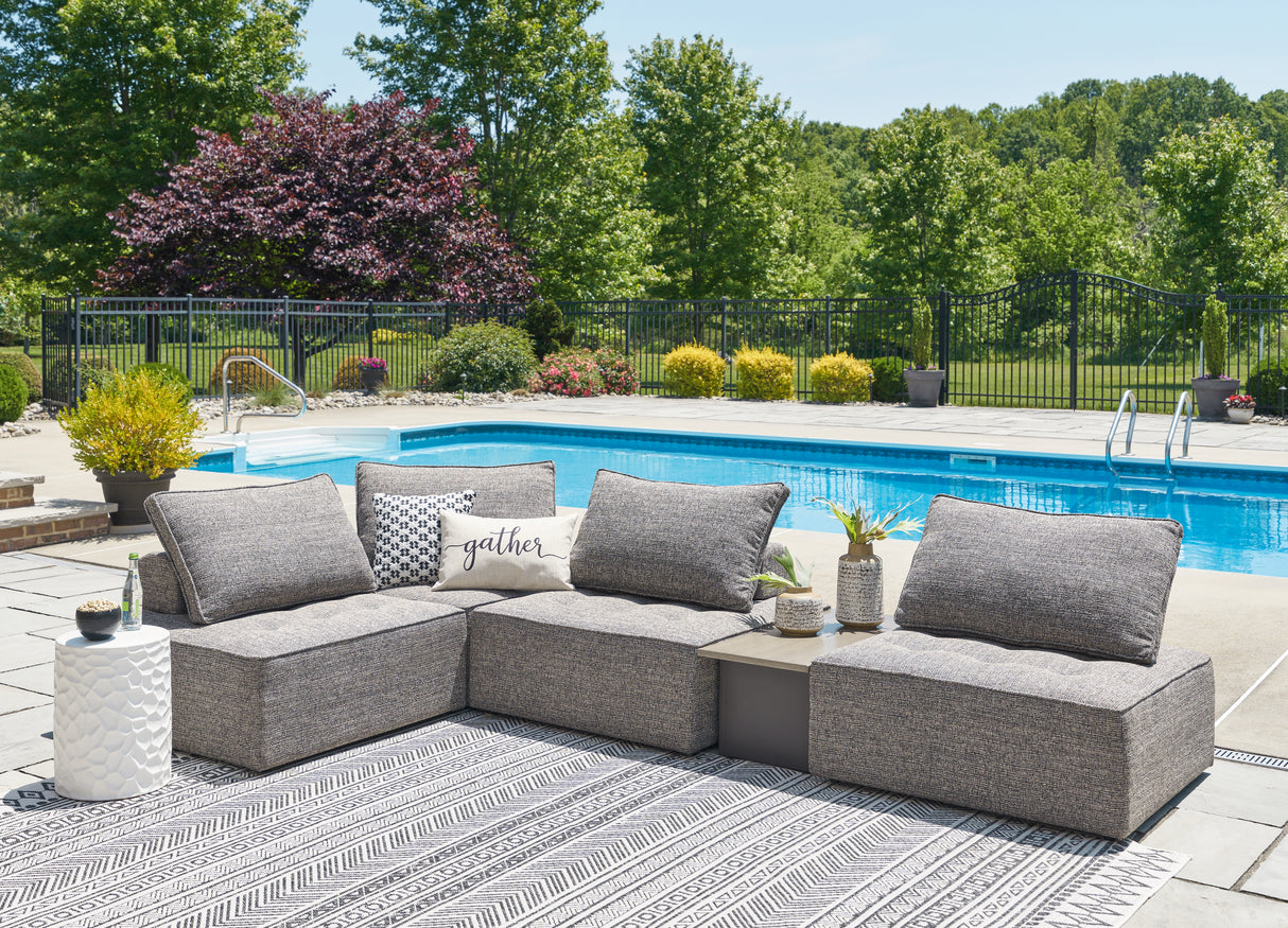 Furniture City Biloxi - Ashley Furniture - Bree Zee Outdoor - 5-Piece Outdoor Sectional / Brown - P160P5