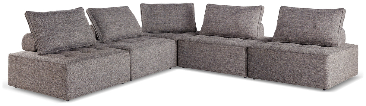 Furniture City Biloxi - Ashley Furniture - Bree Zee Outdoor - 5-Piece Outdoor Modular Seating / Brown - P160P10