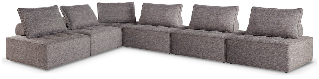 Furniture City Biloxi - Ashley Furniture - Bree Zee Outdoor - 6-Piece Outdoor Modular Seating / Brown - P160P11