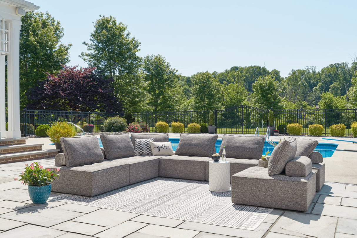 Furniture City Biloxi - Ashley Furniture - Bree Zee Outdoor - 8-Piece Outdoor Sectional / Brown - P160P6