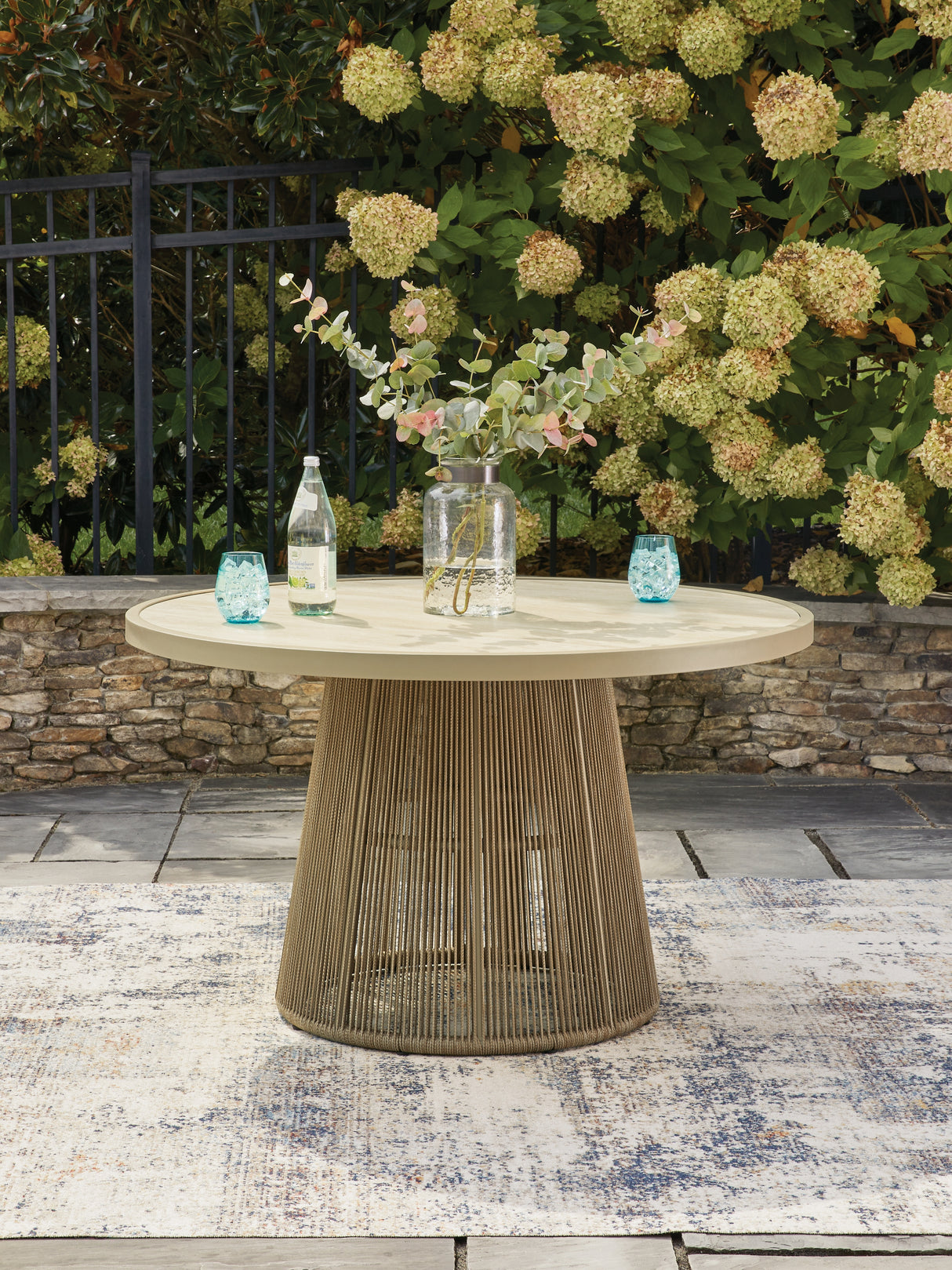 Furniture City Biloxi - Ashley Furniture - Orchard Beach Outdoor - Outdoor Dining Table / Beige - PCP373P2