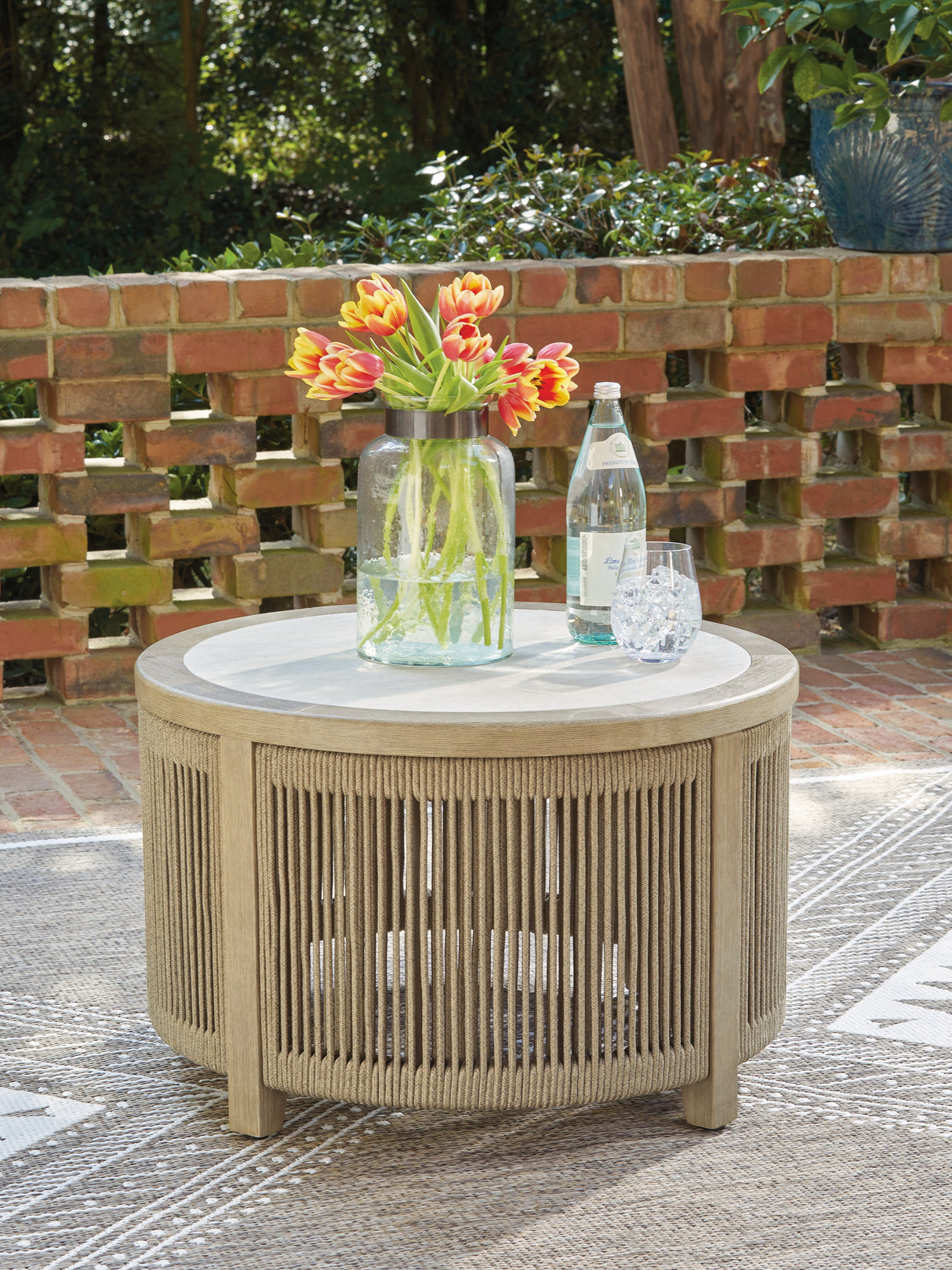 Furniture City Biloxi - Ashley Furniture - Spooners Cove Outdoor - Round Cocktail Table - PCP469-708