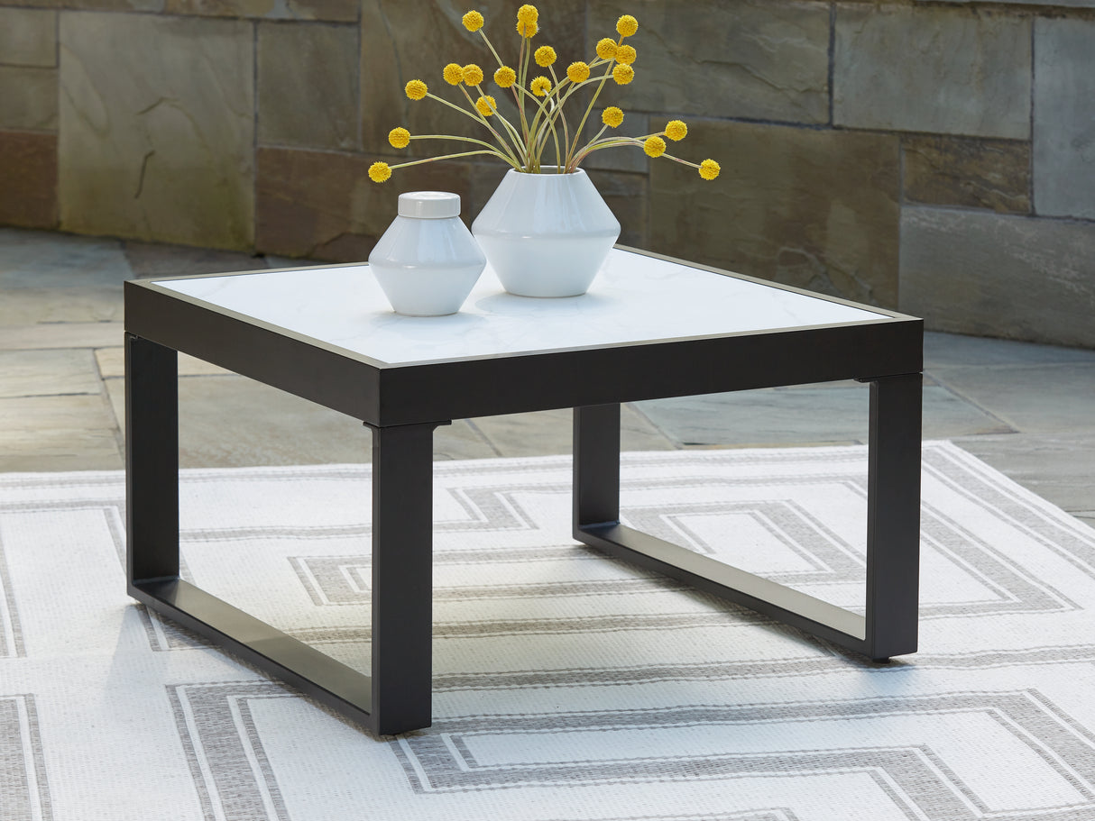 Furniture City Biloxi - Ashley Furniture - Beachloft Outdoor - Square Cocktail Table / Black/Gray - P490-708