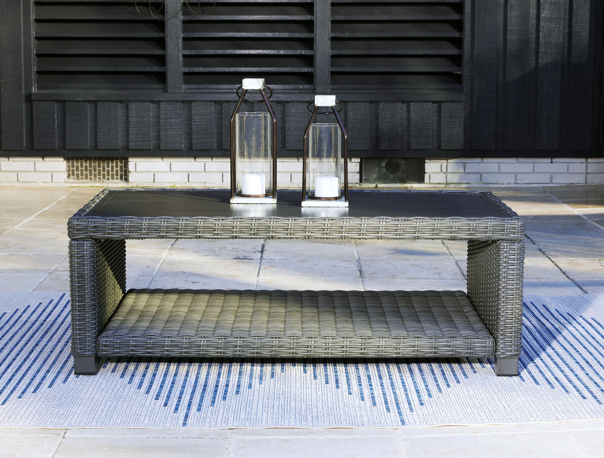 Furniture City Biloxi - Ashley Furniture - Elite Park Outdoor - Rectangular Cocktail Table / Gray - P518-701