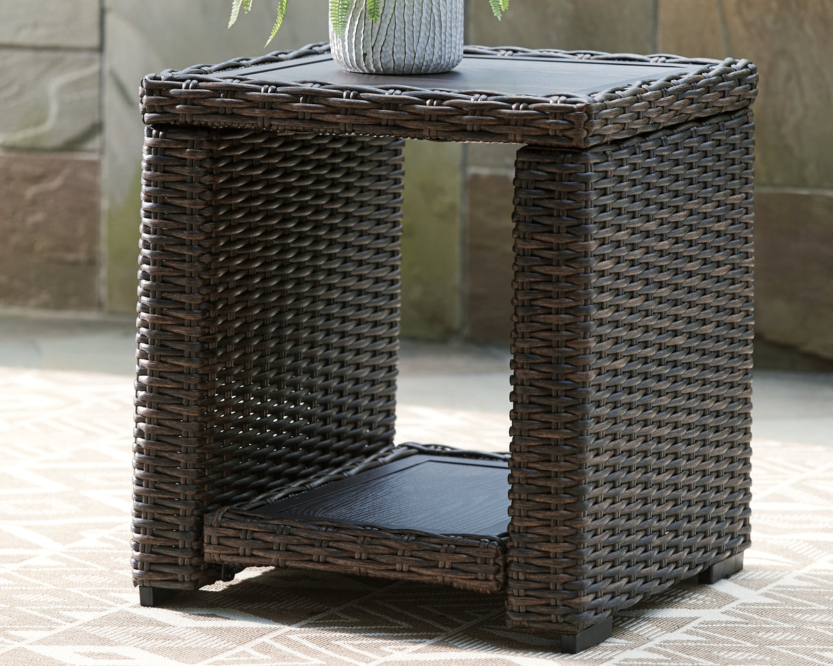 Furniture City Biloxi - Ashley Furniture - Grasson Lane Outdoor - Square End Table / Brown - P783-702