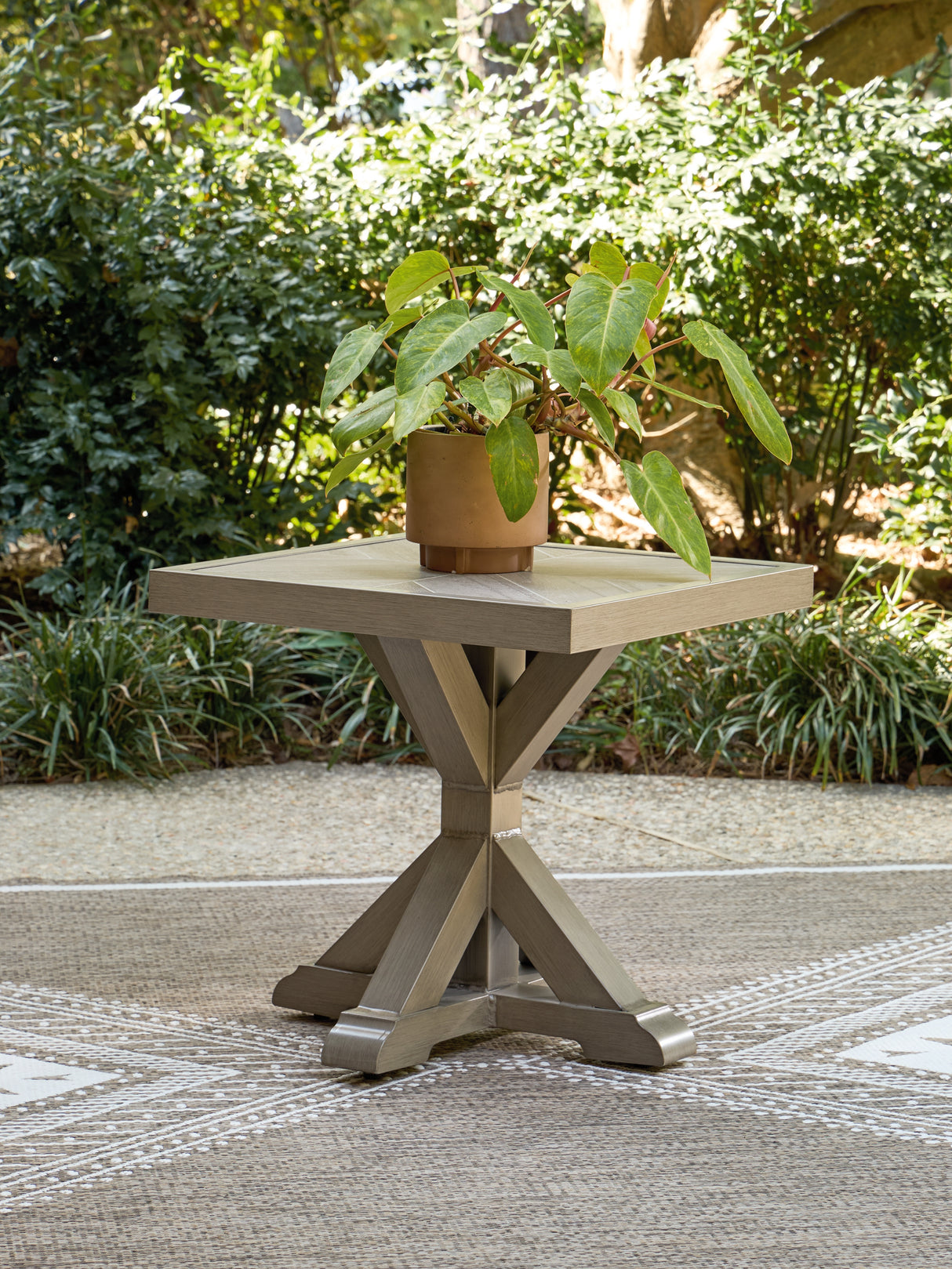 Furniture City Biloxi - Ashley Furniture - Laguna Heights Outdoor - Square End Table / Beige - PCP790-702