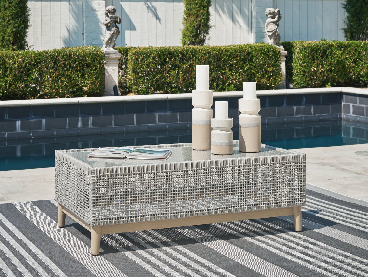 Furniture City Biloxi - Ashley Furniture - Seton Creek Outdoor - Rectangular Cocktail Table / Gray - P798-701