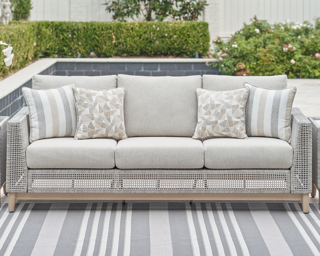 Furniture City Biloxi - Ashley Furniture - Seton Creek Outdoor - Sofa with Cushion / Gray - P798-838