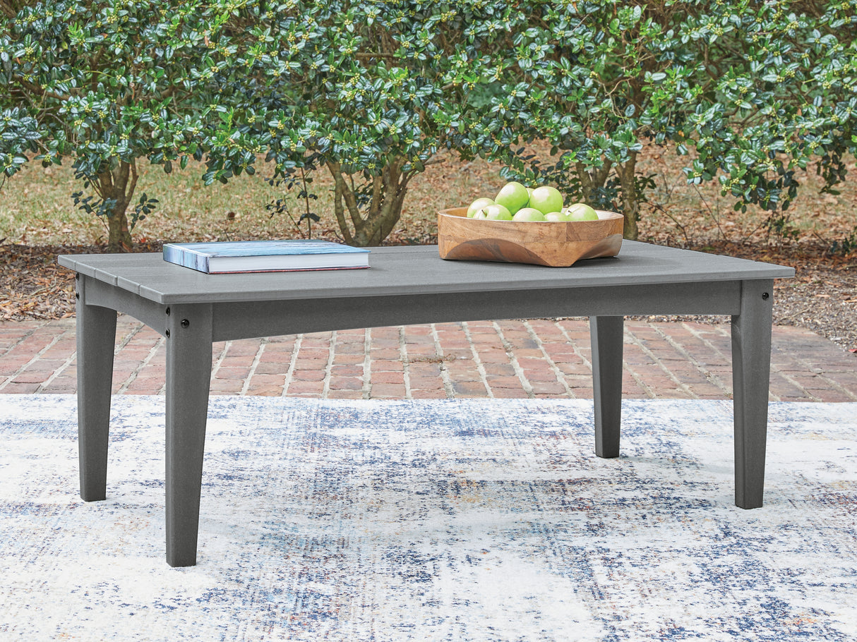 Furniture City Biloxi - Ashley Furniture - Cove Beach Outdoor - Rectangular Cocktail Table / Gray - PCP803-701