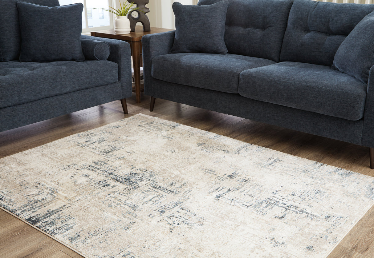 Furniture City Biloxi - Ashley Furniture - Gentor Rug - 8' x 10' Rug / Blue/Ivory - R406521
