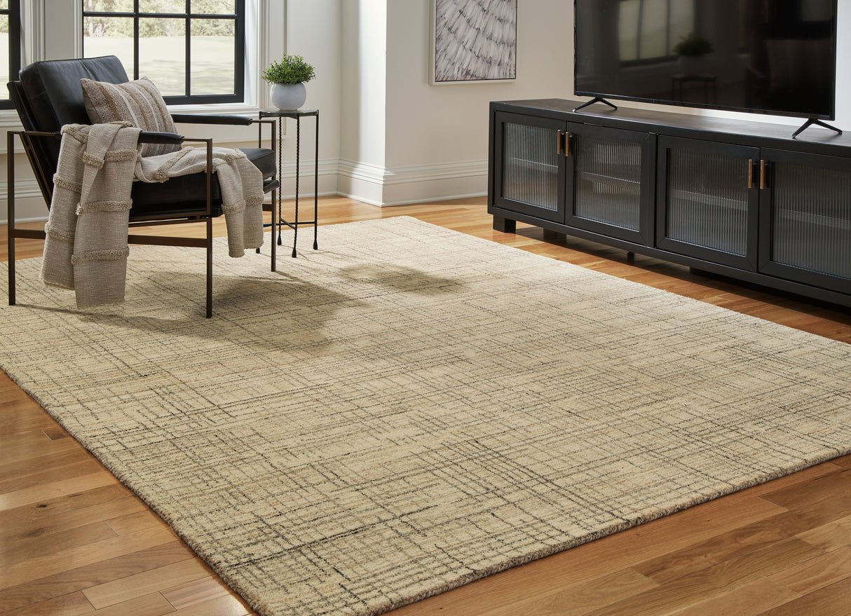 Furniture City Biloxi - Ashley Furniture - Janston Rug - 5' x 7' Rug / Ivory/Gray/Tan - R406862