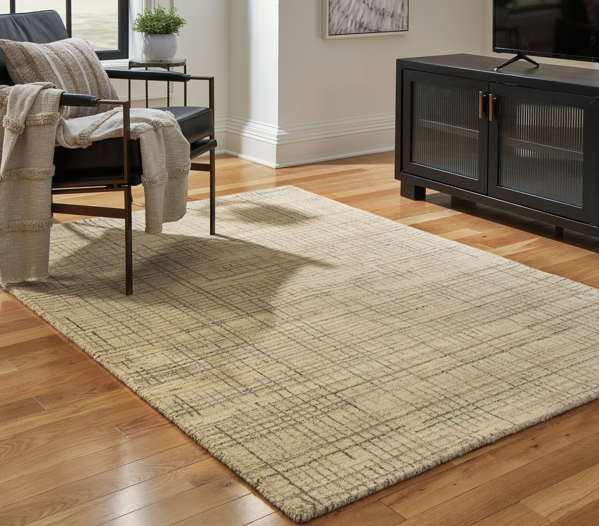 Furniture City Biloxi - Ashley Furniture - Janston Rug - 5' x 7' Rug / Ivory/Gray/Tan - R406862