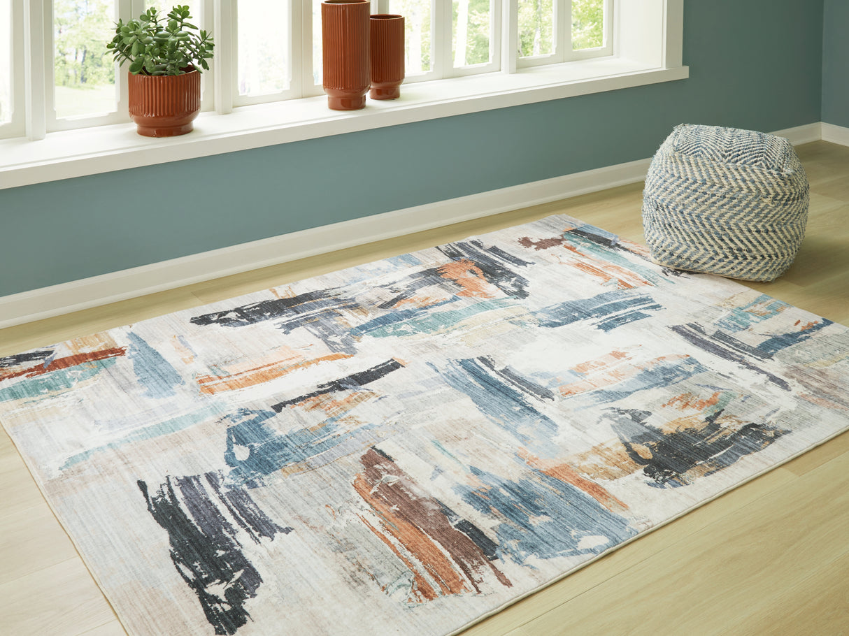 Furniture City Biloxi - Ashley Furniture - Hessland Rug - 8' x 10' Washable Rug / Multi - R407051