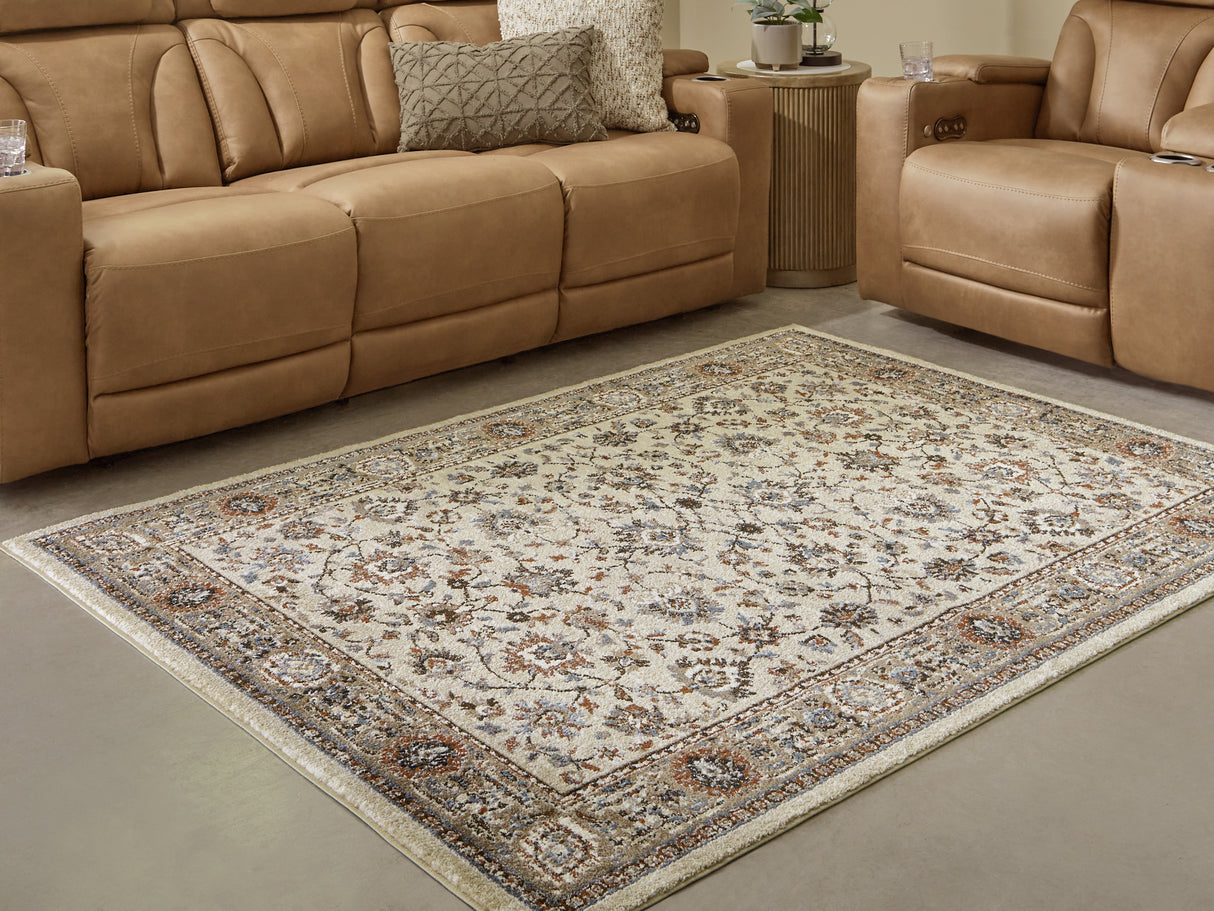 Furniture City Biloxi - Ashley Furniture - Beritham Rug - Medium Rug / Blue/Brown/Beige - R407262