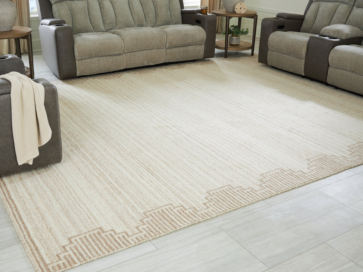 Furniture City Biloxi - Ashley Furniture - Emorymore Rug - Large Rug / Brown/Beige - R407301
