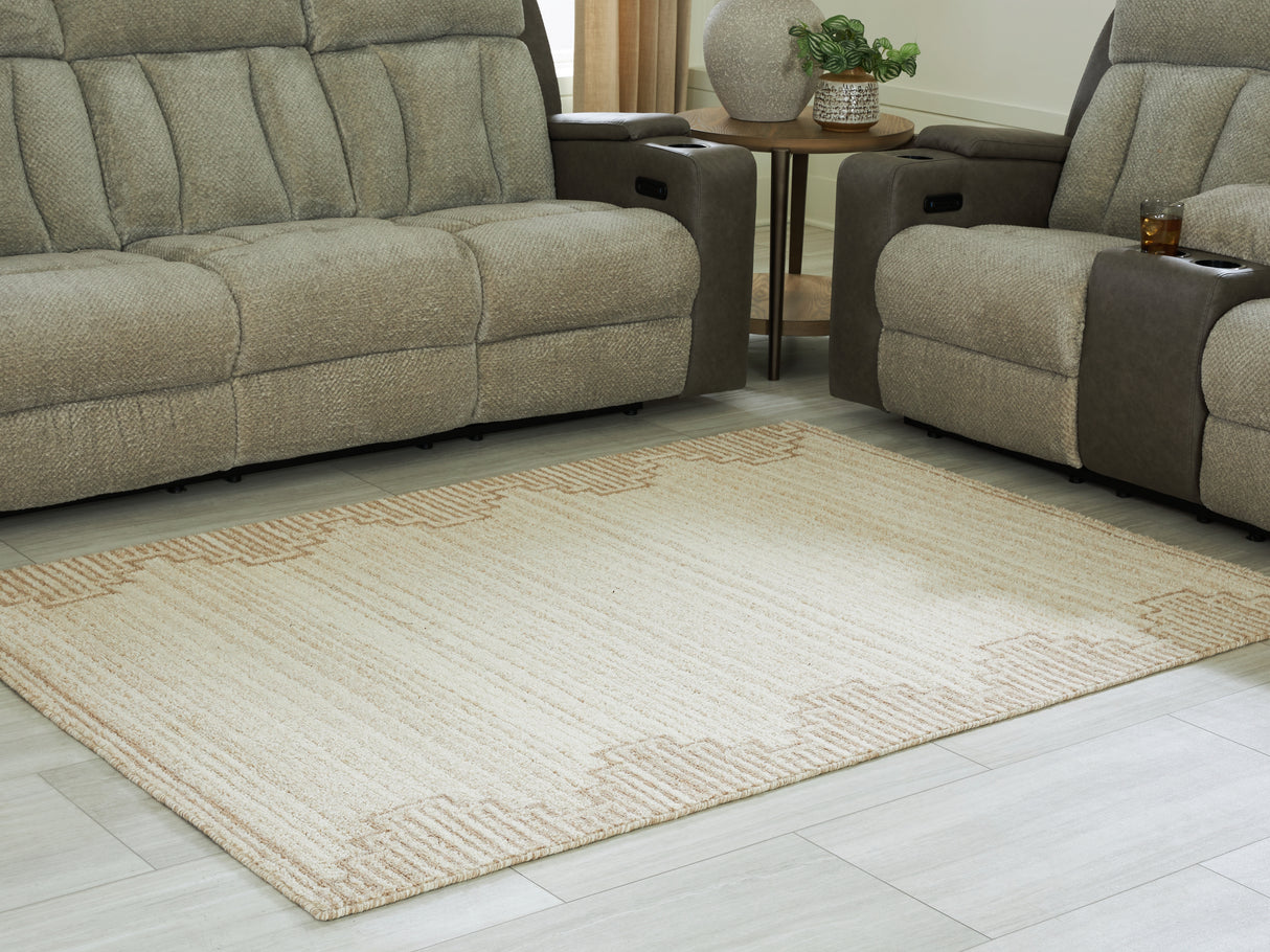 Furniture City Biloxi - Ashley Furniture - Emorymore Rug - Medium Rug / Brown/Beige - R407302